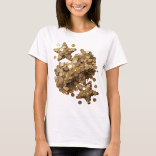 Camiseta Oro Impactante Estrellas Doradas Diseño Personaliz