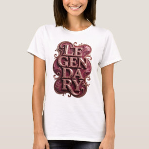 Camiseta Oro Ingenioso Diseño Moderno LEGENDARIO