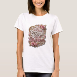 Camiseta Oro Ingenioso MI GENTE FAVORITA ME LLAMA ABUELA v2