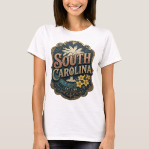 Camiseta Oro Ingenioso SUR CAROLINA EST 1788 Arte Portátil