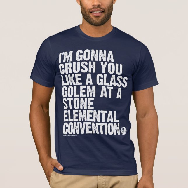 Camiseta ORO: La amenaza de cristal del Golem (Anverso)