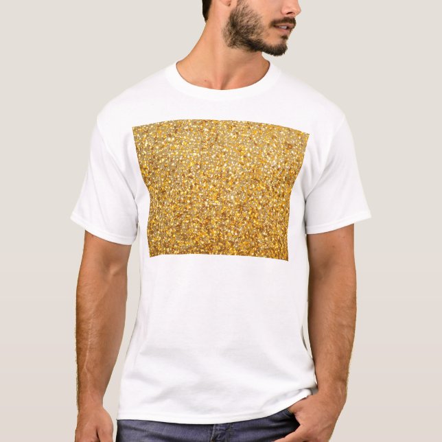 CAMISETA ORO MODERNO FRESCO CON PURPURINA (Anverso)