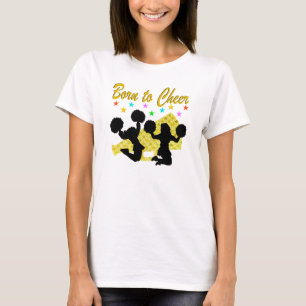 CAMISETA ORO NACIDO A CHEERLEADER DE MEGAPHONE