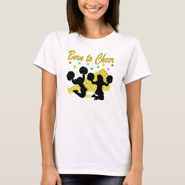CAMISETA ORO NACIDO A CHEERLEADER DE MEGAPHONE (Anverso)