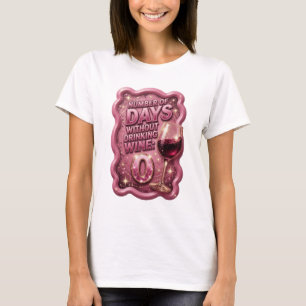 Camiseta Oro NÚMERO DE DÍAS SIN BEBER VINO 0 v2