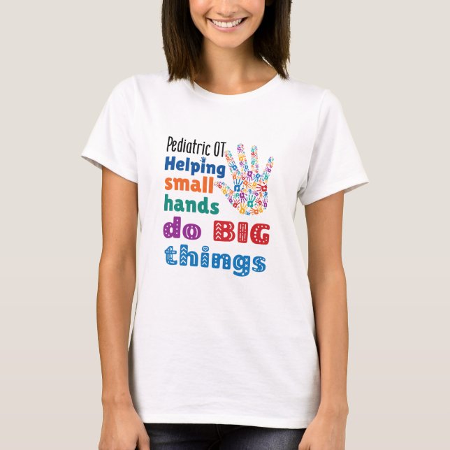 Camiseta Oro pediátrico para ayudar a las manos pequeñas a  (Anverso)