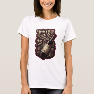Camiseta Oro POR QUÉ ABRIR UN LIBRO CUANDO PUEDES ABRIR UNA
