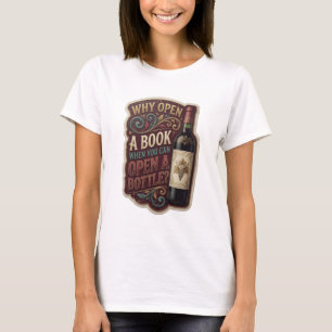 Camiseta Oro POR QUÉ ABRIR UN LIBRO CUANDO PUEDES ABRIR UNA
