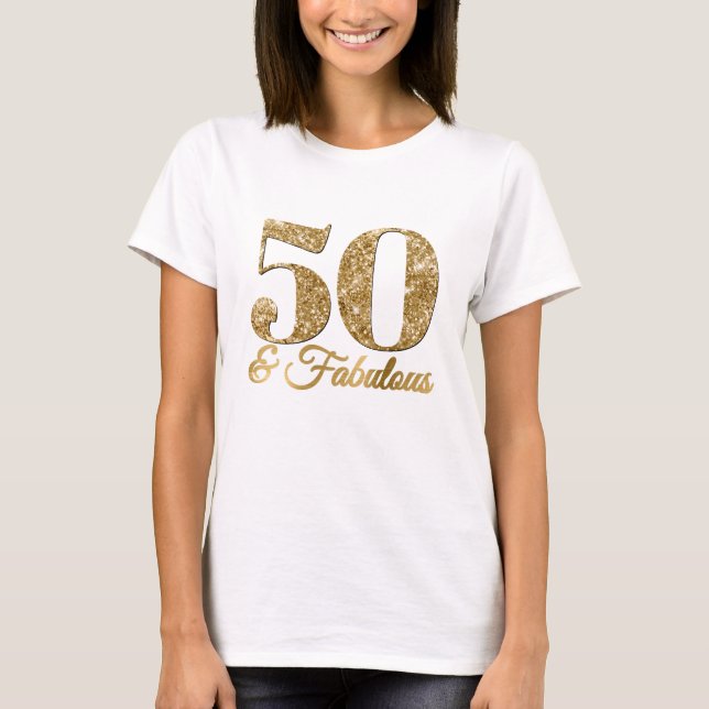 Camiseta Oro Purpurinoso 50 y fabuloso (Anverso)