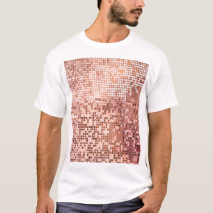 Camiseta oro Rosa: mosaicos cuadrados.