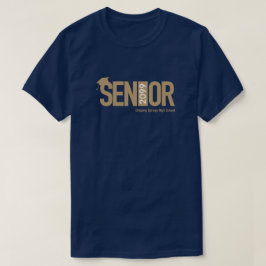 Camiseta Oro SENIOR con tapón de graduación