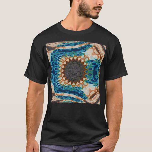 Camiseta Oro turquesa Sol Southwestern Art (Anverso)