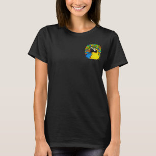Camiseta Oro y basculador azul de la cremallera del paño