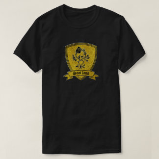 Camiseta Oro y color de rosa negro y cardo