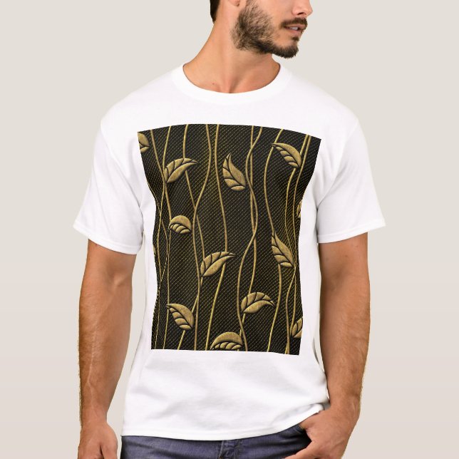 Camiseta Oro y negro: deja textura 3D. (Anverso)