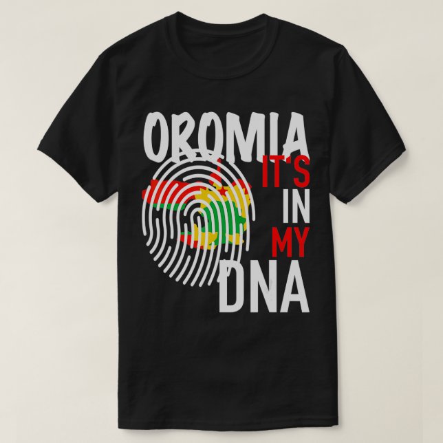 Camiseta Oromia Its in my DNA  (Diseño del anverso)