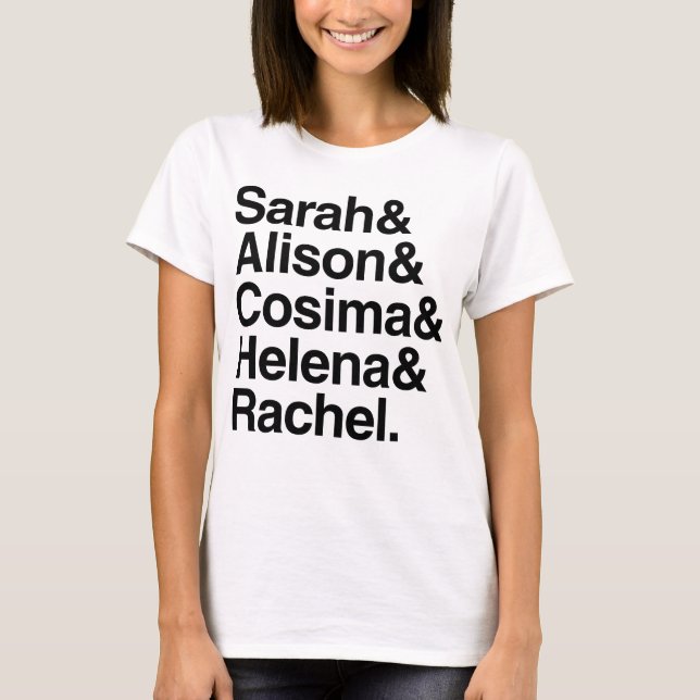 Camiseta Orphan Black | Diseño de Helvetica (Anverso)