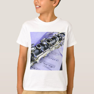 Camiseta Orquesta de bandas de música de hojas Clarinet