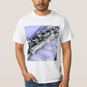 Camiseta Orquesta de bandas de música de hojas Clarinet