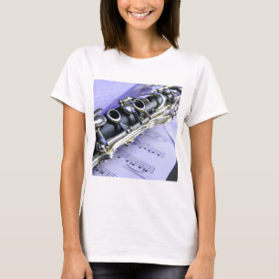 Camiseta Orquesta de bandas de música de hojas Clarinet