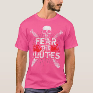Camiseta Orquesta de cráneo Música Flutista Regalo Idea Fla