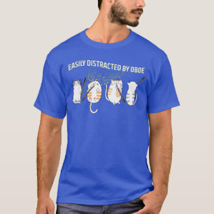 Camiseta Orquesta de música de oboísta divertida gato tocan