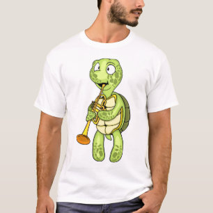 Camiseta Orquesta de música infantil de trompeta de tortuga