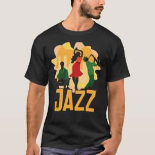 Camiseta Orquesta de Música Jazz Trombón de Piano Saxofón P