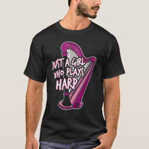 Camiseta Orquesta Harpist Musical Sólo Un Chica Que Juega H