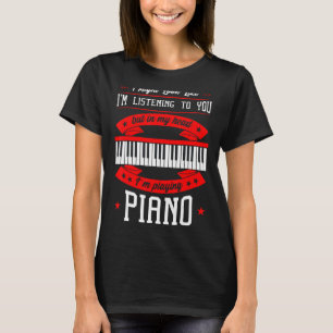 Camiseta Orquesta pianista de música clásica de piano instr
