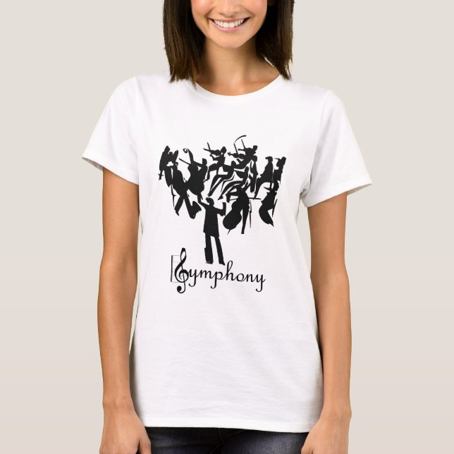 Camiseta orquesta SYMPHONY de diseño estilizado (Anverso)