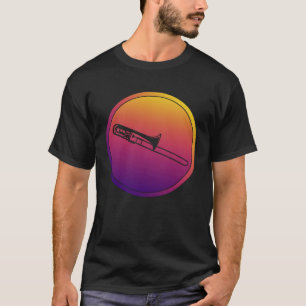 Camiseta Orquesta Synthwave Instrumento Retrowave Trombón