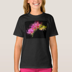 Camiseta Orquídea acuarela - rosa bb 01