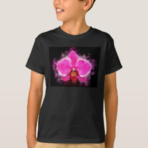 Camiseta Orquídea acuarela - rosa bb 02