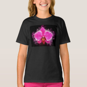 Camiseta Orquídea acuarela - rosa bb 02