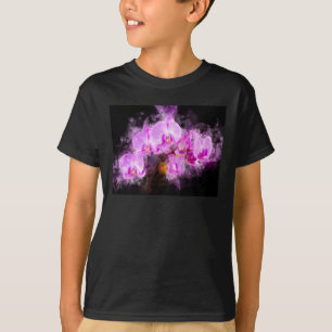 Camiseta Orquídea acuarela - rosa bb 03