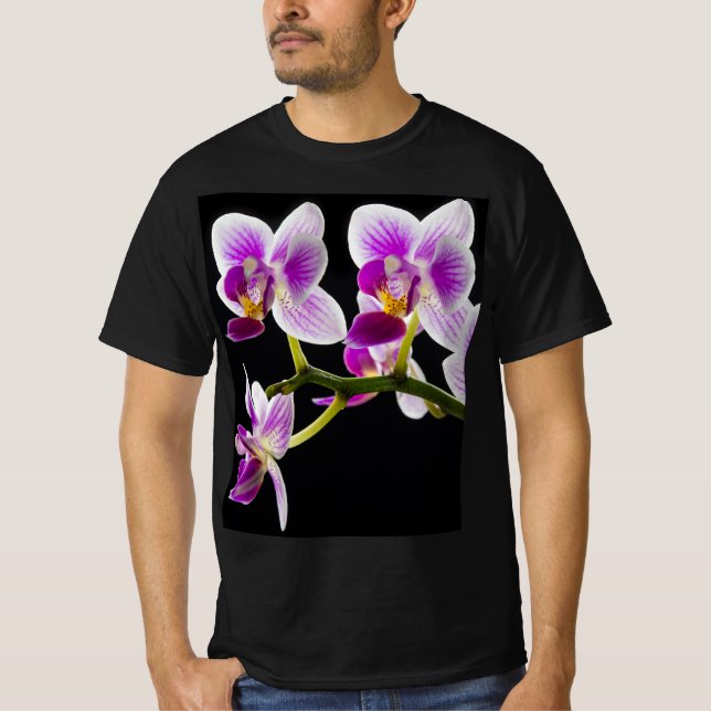 Camiseta Orquídea blanca y púrpura (Anverso)