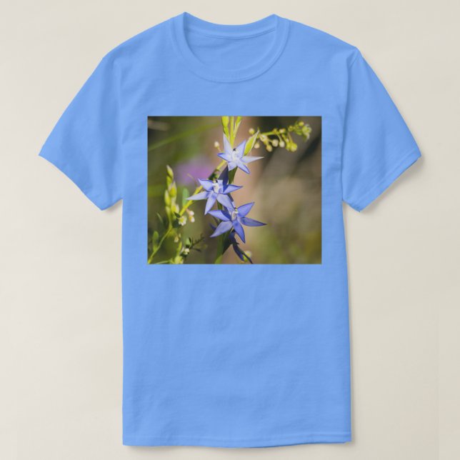 Camiseta Orquídea del Sol Azul (Diseño del anverso)