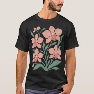 Camiseta Orquídea Flor Boho Botánico Jardinero Jardinería