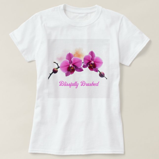 Camiseta Orquídea Flor de Amanecer (Diseño del anverso)
