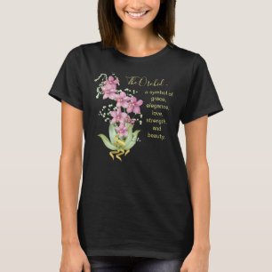 Camiseta Orquídea (negra)