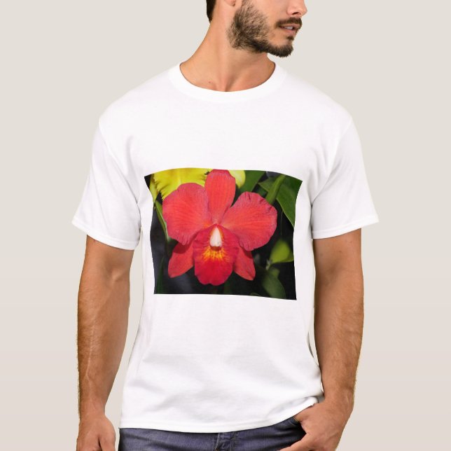 Camiseta Orquídea Roja Exótica (Anverso)
