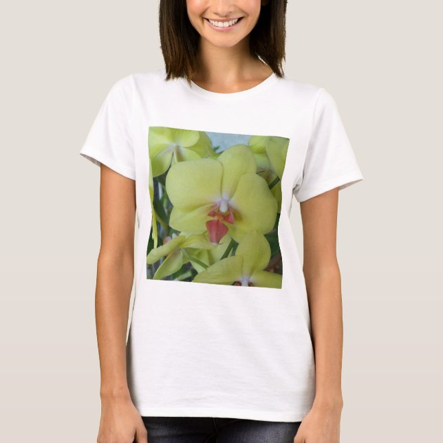 Camiseta orquídeas amarillas (Anverso)
