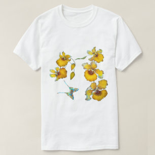 Camiseta orquídeas amarillas fondo transparente