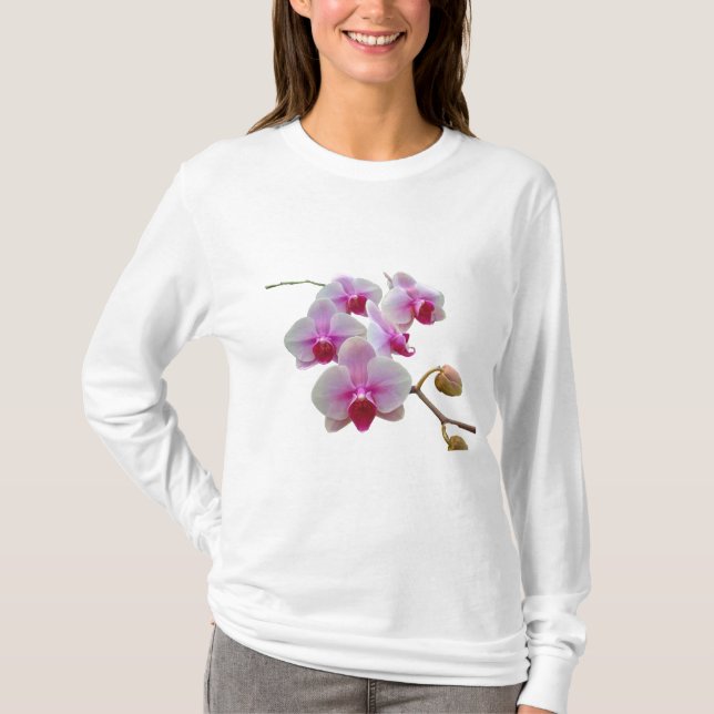 Camiseta Orquídeas De Madera Rosa - Falenopsis (Anverso)