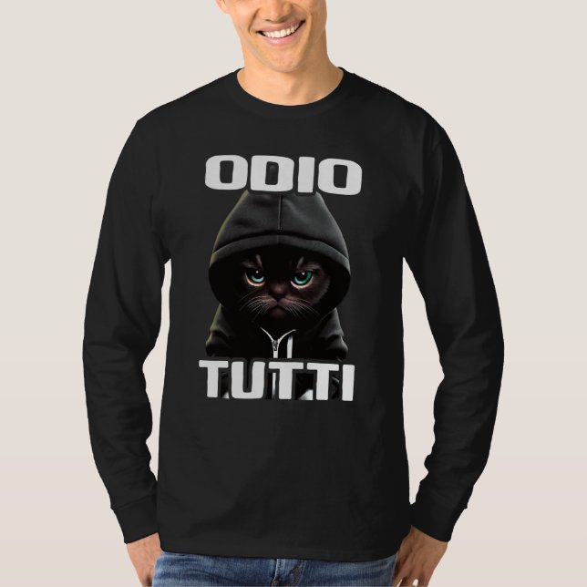 Camiseta Orso Divertente Regalo I Hate People I Odio Tutti (Anverso)