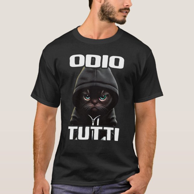 Camiseta Orso Divertente Regalo I Hate People I Odio Tutti (Anverso)