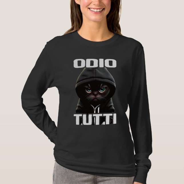 Camiseta Orso Divertente Regalo I Hate People I Odio Tutti (Anverso)