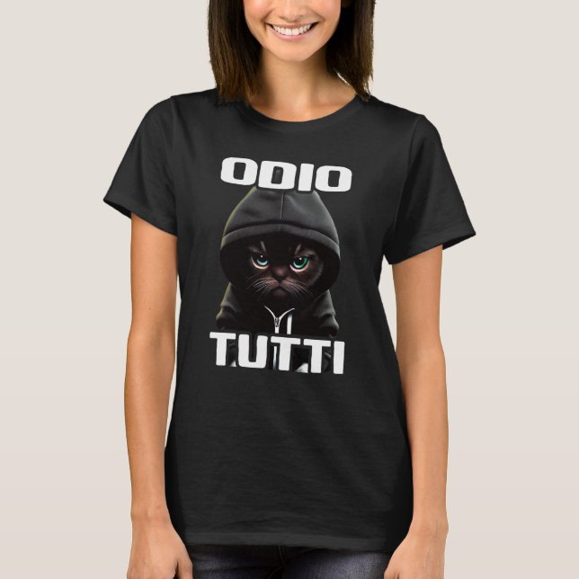Camiseta Orso Divertente Regalo I Hate People I Odio Tutti (Anverso)