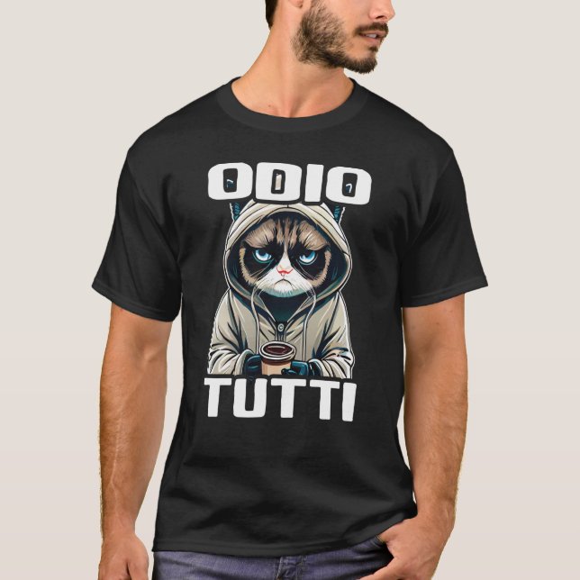Camiseta Orso Divertente Regalo Odio A Las Personas Que Odi (Anverso)